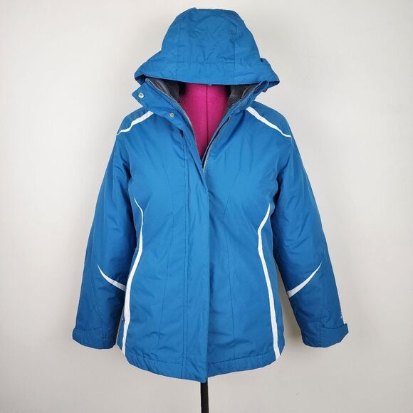 Aspen 3 In 1 Jacket Hooded Parka Removable Inner Jacket Turquoise Size  L - Picture 16 of 16